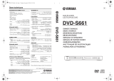 Yamaha DVD-S661 Owner's manual