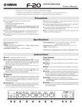 Yamaha F-20 Owner's manual