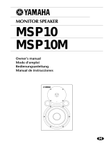 Yamaha MSP10 User manual