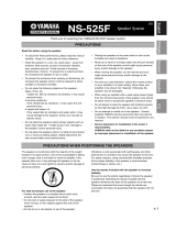 Yamaha NS-525F Owner's manual