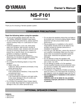 Yamaha NS-F101 Owner's manual