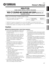 Yamaha NS-P125 Owner's manual