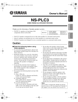 Yamaha NS-PLC3 Owner's manual