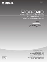 Yamaha PianoCraft MCR-840 Owner's manual