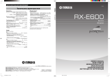 Yamaha RX-E600 Owner's manual