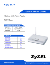 ZyXEL NBG-417N Quick start guide