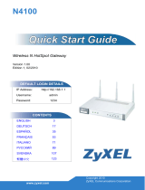 ZyXEL N4100 Quick start guide