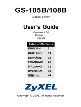 ZyXEL Communications GS-105B/108B User manual