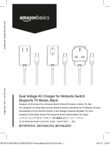 AmazonBasics Dual Voltage USB Type-C to AC Power Adapter Charger for Nintendo Switch - 6 Foot Cable, Black User manual