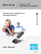 Belkin ADAPTATEUR USB SANS FIL G+ MIMO #F5D9050FR User manual