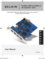 Belkin CARTE PCI EXPRESS™ FIREWIRE 800 ET USB 2.0 #F5U602EA User manual