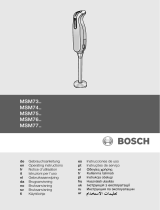Bosch MSM7500/01 Owner's manual