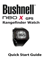 Bushnell Neo Series Neo X GPS Rangefinder Watch User manual