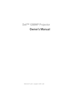 Dell Projector 1200MP Owner's manual