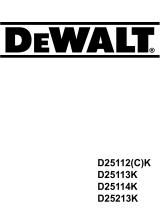 DeWalt D 25112 Owner's manual