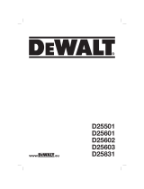 DeWalt D25501 Owner's manual