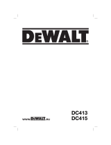 DeWalt DC415 Owner's manual