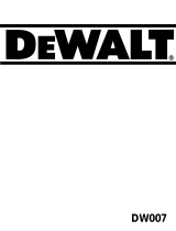 DeWalt DW 007 User manual