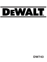 DeWalt DW743 Owner's manual