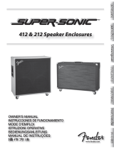 Fender Super-sonic 412 212 Speaker Enclosure Owner's manual
