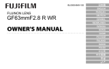 Fujifilm GF63mmF2.8 R WR User manual