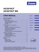 iiyama AX3819UT BK User manual