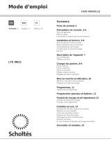 Scholtes LTE M812 Owner's manual