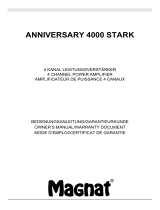 Magnat Audio Anniversary 4000 STARK Owner's manual