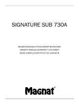 Magnat Audio Signature Sub 730A Owner's manual