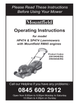 Mountfield HP474 fitted Operating instructions