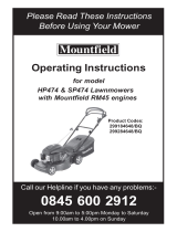 Mountfield SP474 Operating instructions