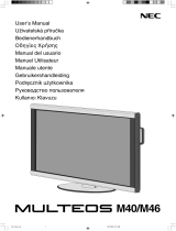 NEC MULTEOS M46 DST Touch Owner's manual