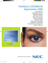 NEC SpectraView® 2090 Owner's manual