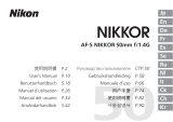Nikon 50mm f/1.4G User manual