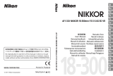 Nikon AF-S DX NIKKOR 18-300MM F / 3.5-5.6G ED VR User manual