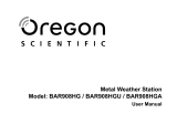 Oregon Scientific BAR908HG / BAR908HGU / BAR908HGA User manual