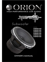 Orion XTRPro Subwoofers  Owner's manual