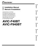 Pioneer AVIC F940 BT Owner's manual