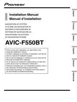 Pioneer AVIC F550 BT Operating instructions