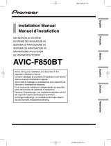 Pioneer AVIC F850 BT Installation guide