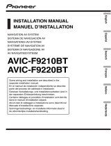 Pioneer AVIC F9220 BT Installation guide