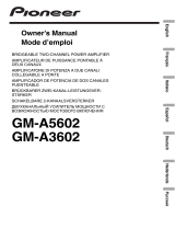 Pioneer GM-A3602 User manual