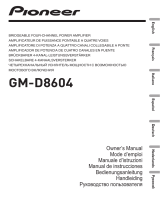 Pioneer GM-D8604 User manual