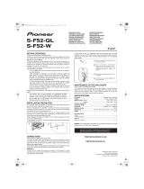 Pioneer S-F52-W User manual
