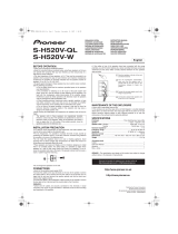 Pioneer S-H520V-W User manual