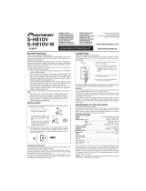 Pioneer S-H810V User manual