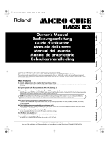 Roland MICRO CUBE User manual