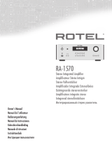 Rotel RA-1570 Owner's manual