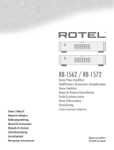 Rotel RB-1562 Owner's manual