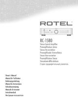 Rotel RC-1580 User manual